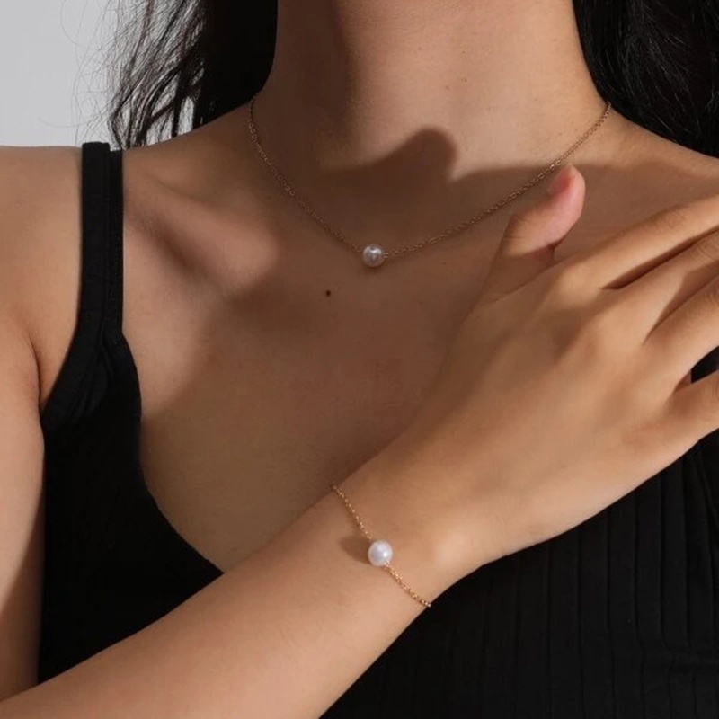 Bộ Trang Sức Ngọc Trai Trắng Cho Nữ
