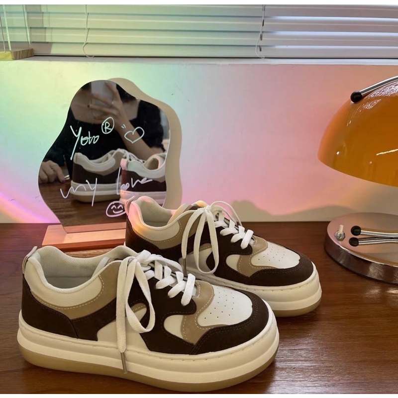 GIÀY THỂ THAO ĐẾ 3CM PHỐI MÀU UNISEX