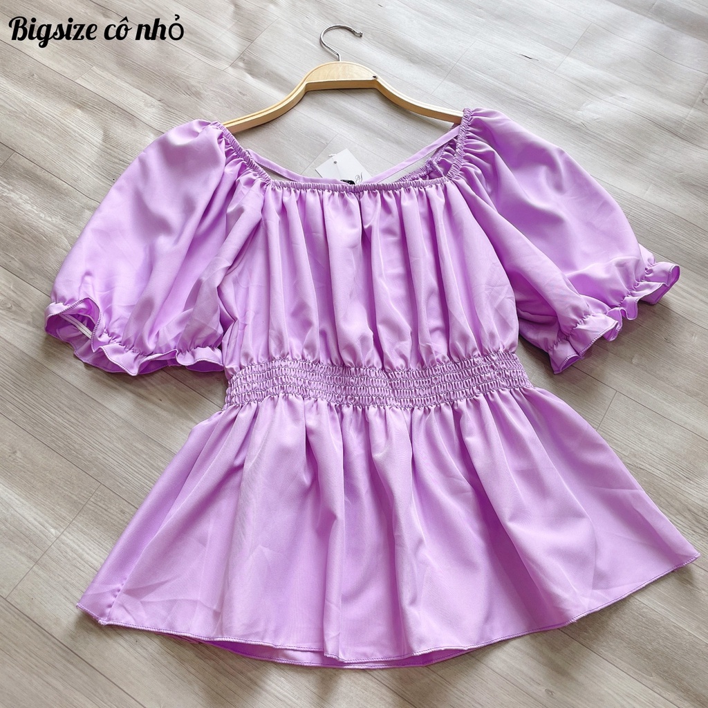 Áo Sơ Mi Nữ Bigsize Nhún Eo Lên Phom Dễ Thương Che Bụng Cực Tốt Hình Thật MÃ AT13