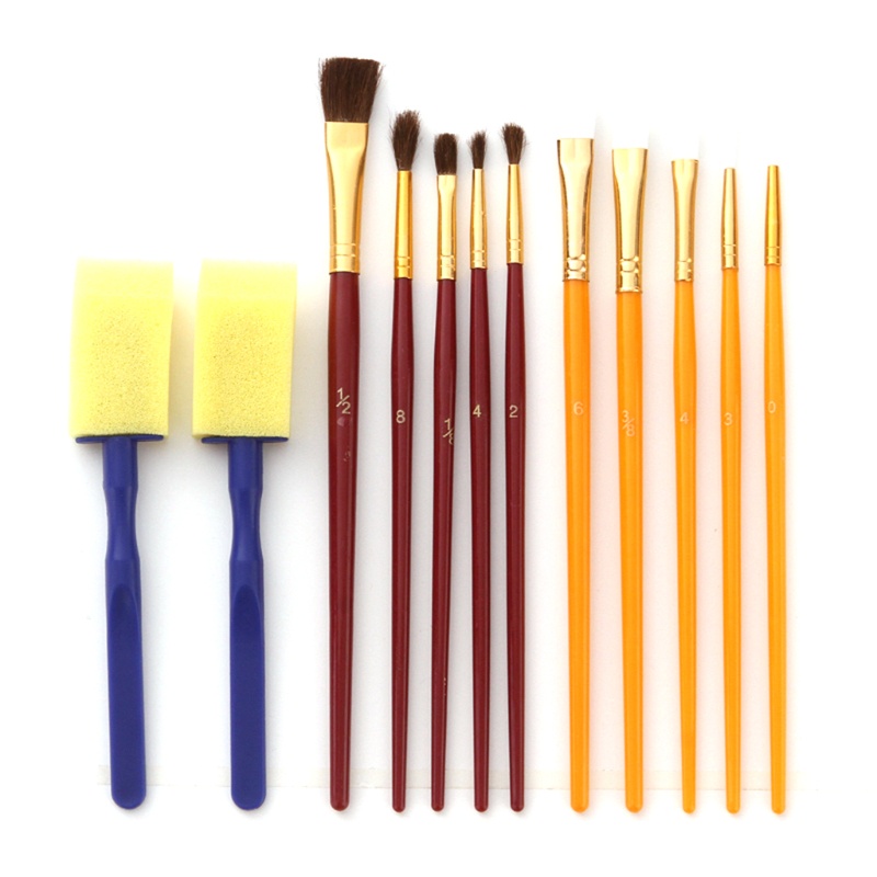 Bộ 50 Cọ Xốp Nylon Vẽ Tranh Chuyên Nghiệp Cho Học Sinh