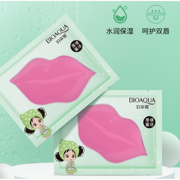 Mặt nạ môi giúp hồng môi và là tẩy da chết dưỡng ẩm mềm mịn môi Bioaqua | BigBuy360 - bigbuy360.vn