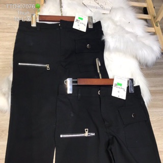 Quần Legging Dây Kéo Ngang