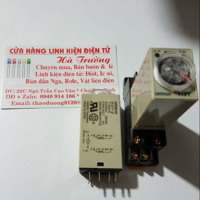 Rơlay thời gian H3Y- 2 KÈM ĐẾ