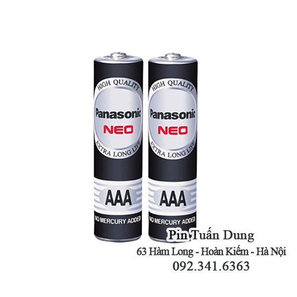 Pin đũa Panasonic đen vỉ 2 viên R03NT