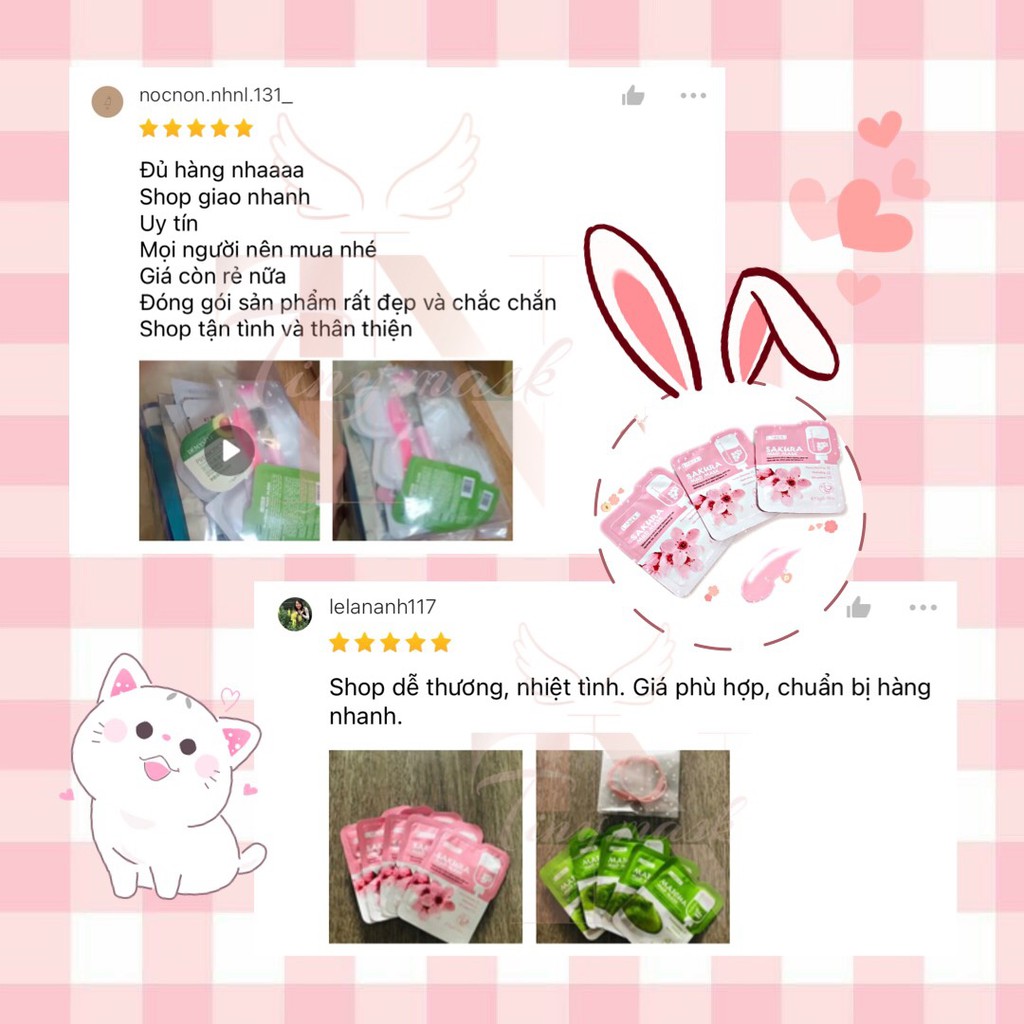 Mặt Nạ Bùn Trà Xanh Matcha Và Mặt Nạ Bùn Sakura Hoa Anh Đào Chính Hãng Laikou - Ngừa Mụn Sáng Da Se Khít Lỗ Chân Lông