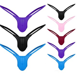 Korean Style Open Back Mens Underpants Low Rise Briefs G-string Thong Underwear
