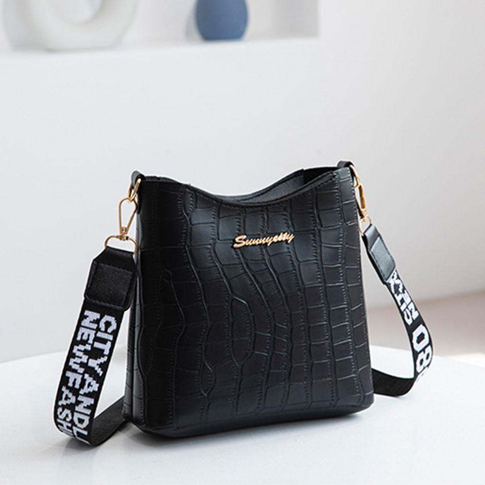 YNATURAL Small Female Shoulder Bag PU Leather Ladies Crossbody Bucket Women Messenger Bag Purse Fashion Crocodile Trend Casual Handbags/Multicolor
