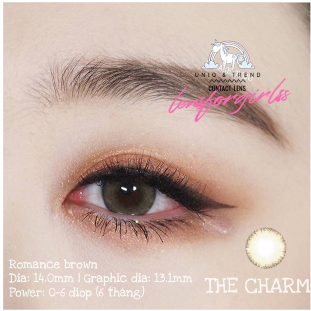 <Sẵn 1.50 và 2.00 & lẻ 1 chiếc 1-2,5-4,5-6 độ) Kính áp tròng SIESTA - THE CHARM - ROMANCE BROWN PC HYDROGEL(Hsd 6 tháng)