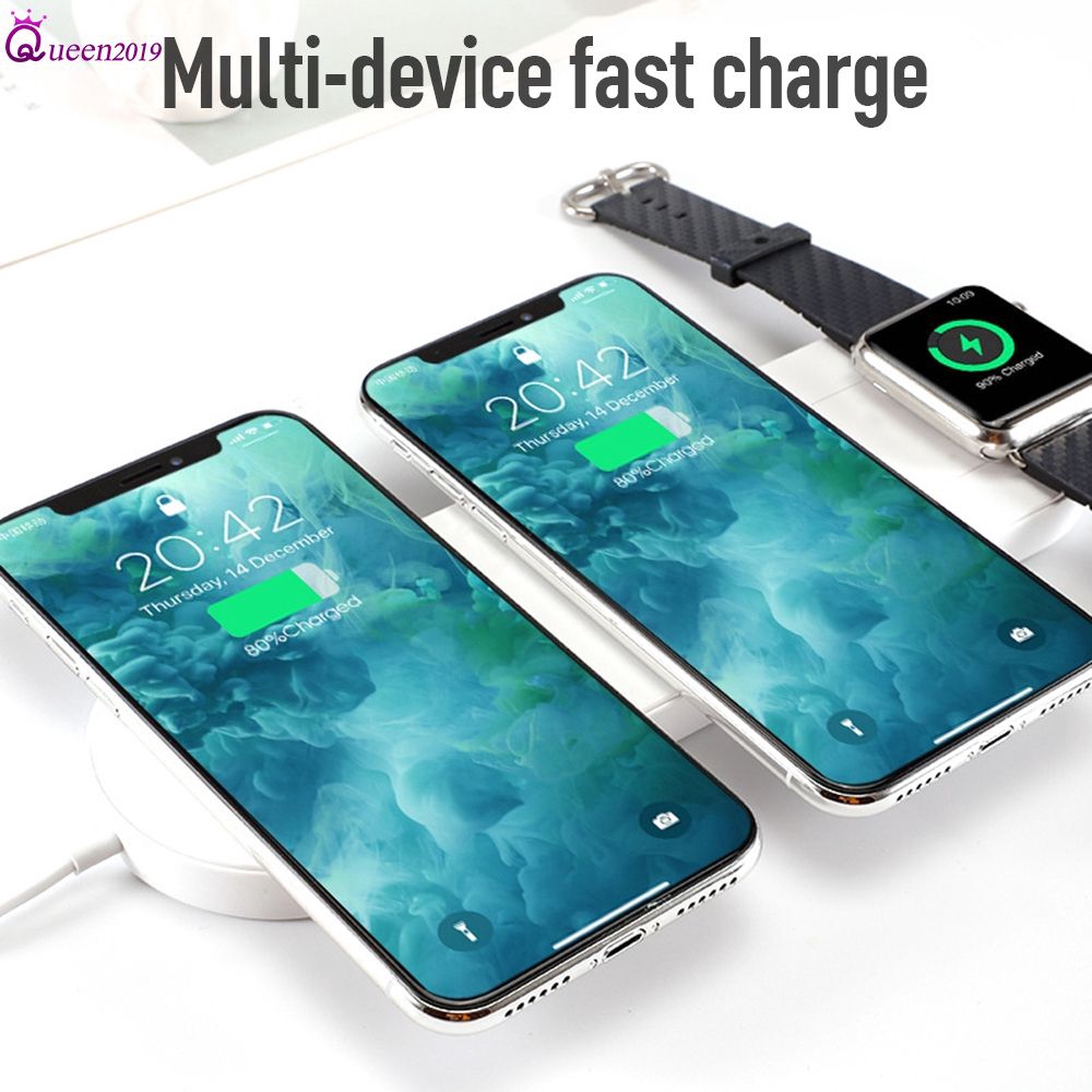 【In stock】 For Mobile Phone Apple Watch 3 in 1 10W Fast Wireless Charger Queen