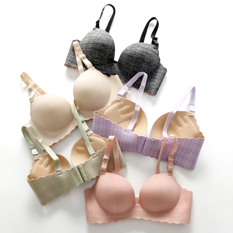 Áo Ngực Su Trơn Caro, Áo Lót Nữ Không Gọng Mút Bàn Tay Thông Hơi Thời Trang ZANA BRA A879