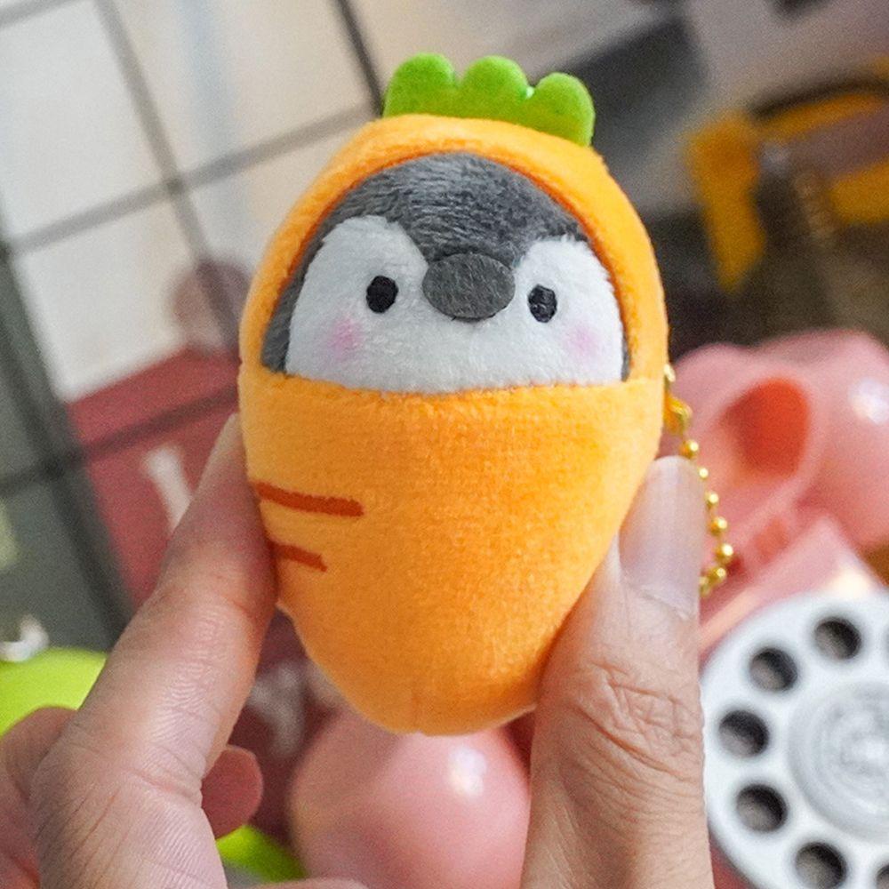 LILYES Móc Khóa Hình Que Kem / Khủng Long / Chim Cánh Cụt Nhồi Bông Dễ Thương Giá Đỡ
