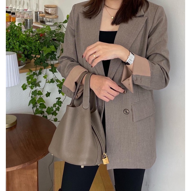 CARA BLAZER - áo blazer trẻ trung thanh lịch màu nâu nhạt