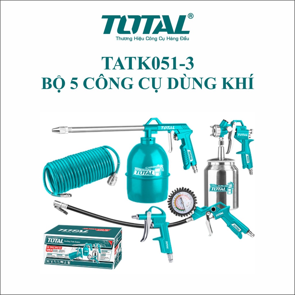 Bộ dụng cụ dùng khí nén 5 chi tiết Total TATK051-3