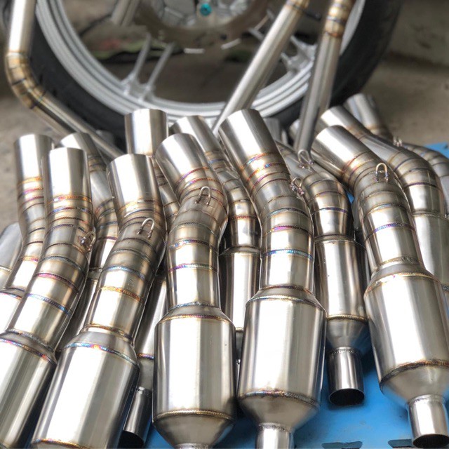 Cổ bầu ô tô inox 304 xịn lắp cho xe ex150 nổ cực ấm shop cuongtoshiro