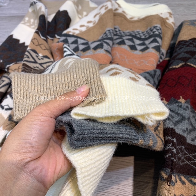 [Freeship đơn từ 0đ] Áo len thổ cẩm họa tiết | BigBuy360 - bigbuy360.vn