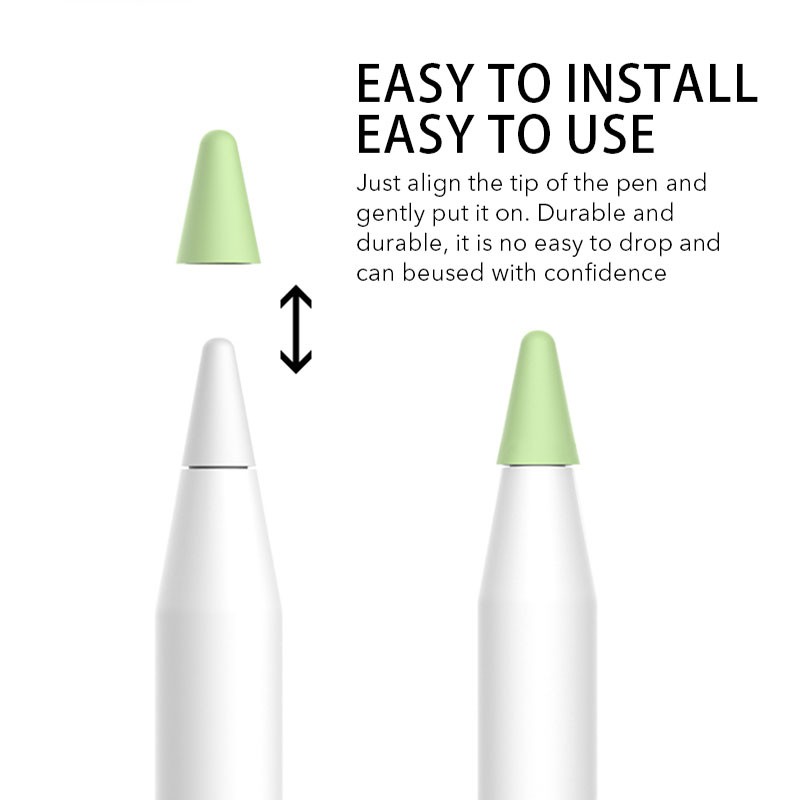 Bộ 8 Đầu Bọc Bảo Vệ Đầu Bút Cảm Ứng Apple Pencil 1st/2nd Bằng Silicon Tiện Dụng Chất Lượng Cao