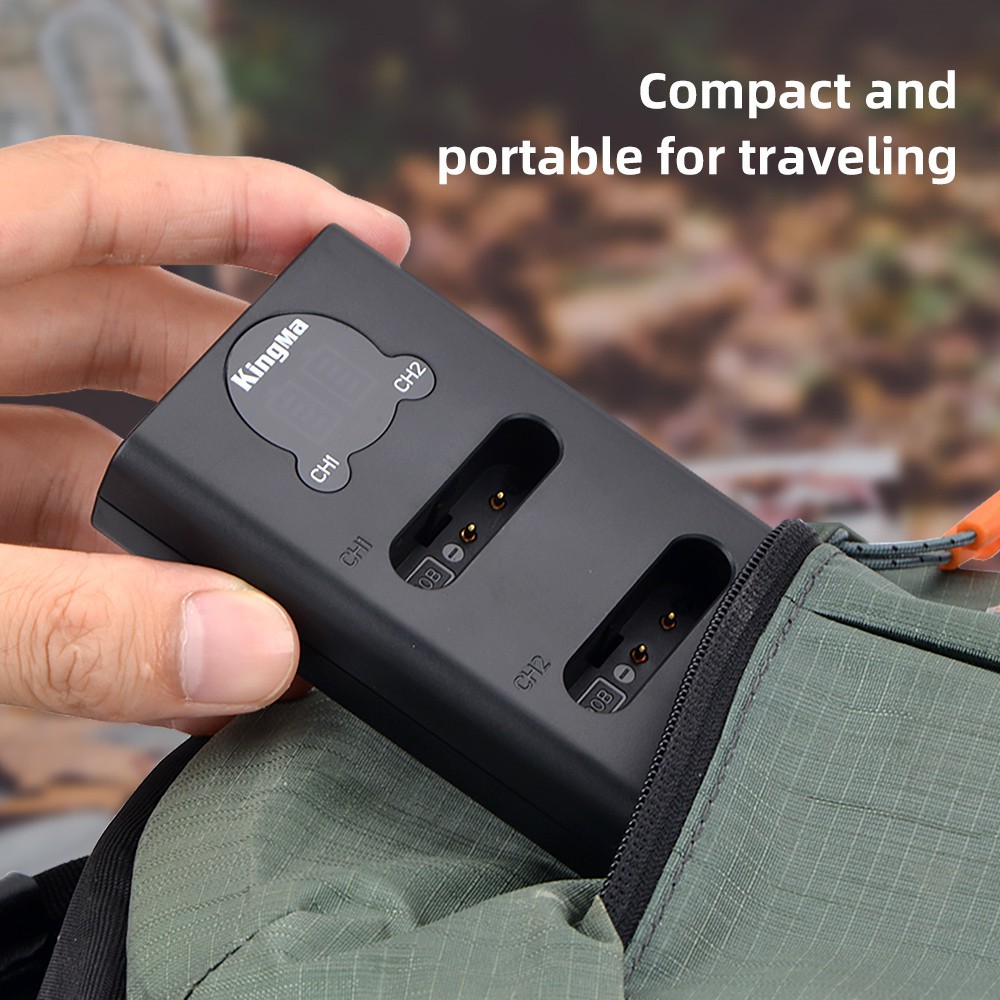 Combo Pin/ Dock Sạc KingMa LI-90B  cho Ricoh GR3, Olympus - hàng chính hãng