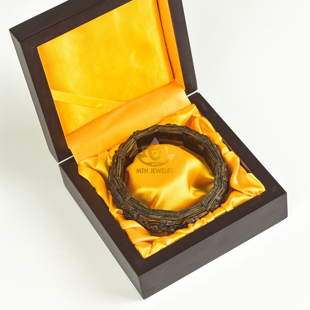 Vòng Trầm Hương Sánh Tự Nhiên 12 con giáp Trầm Việt - Vòng Phong Thủy - Trầm Khắc 12 con giáp - MTH JEWELRY