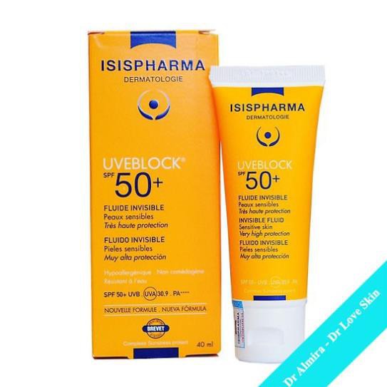 [CHÍNH HÃNG CÓ TEM] ISIS Pharma UVEBLOCK 50 FLUID 40ml - Kem chống nắng dành cho da nhạy cảm