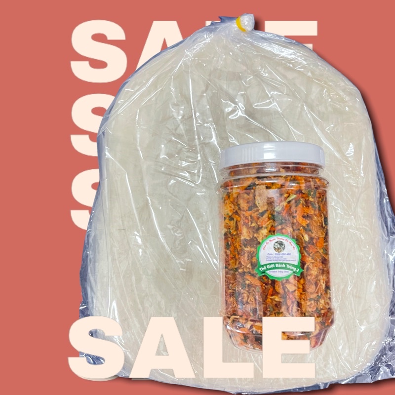 combo 0.5kg bánh phơi sương dẻo mềm 200g muối tôm hành phi cực ngon