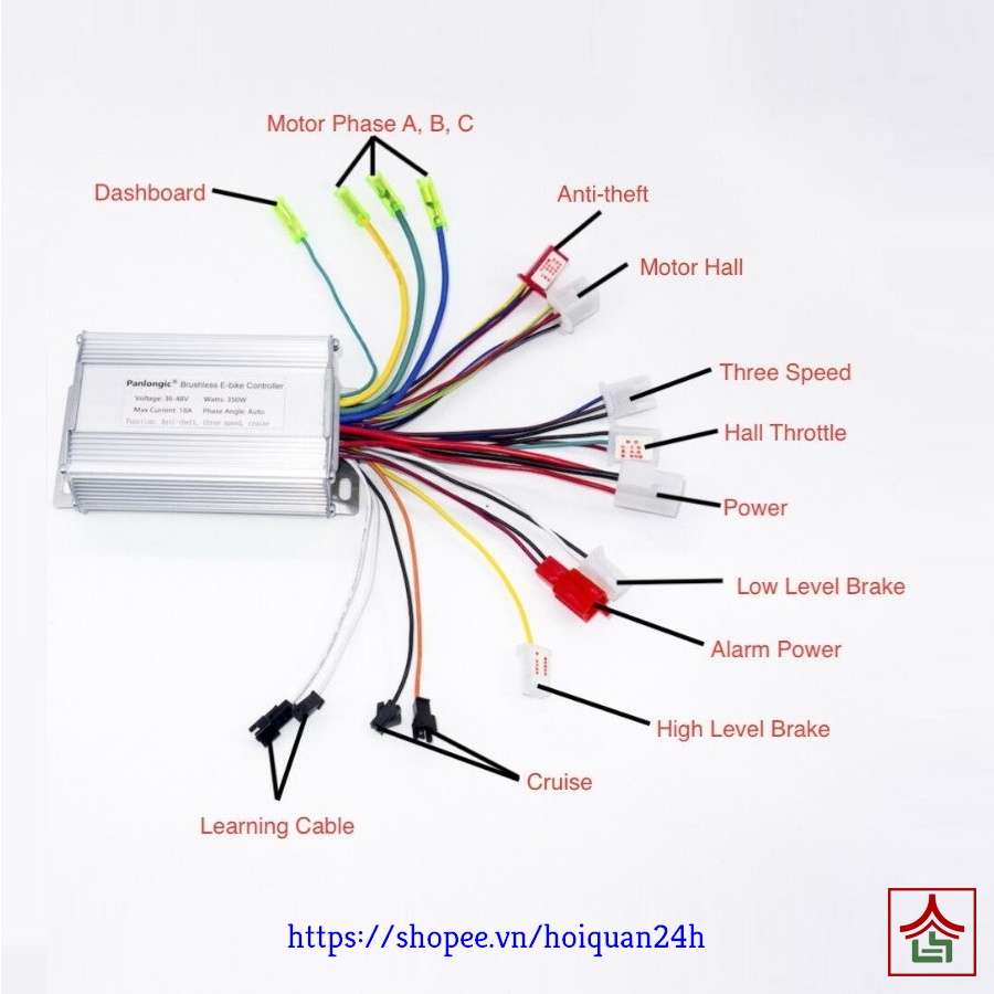 IC Điều Tốc 36-48v 350W Đa Năng Cho Xe Đạp Điện Loại Tốt