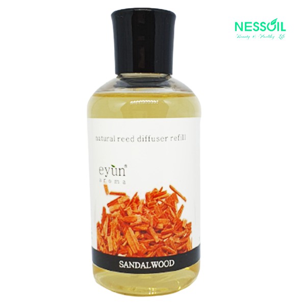 Tinh dầu Refill (thay thế, bổ sung) 180ml hương Gỗ Đàn Hương, rót vào bộ cắm đã cạn tinh dầu