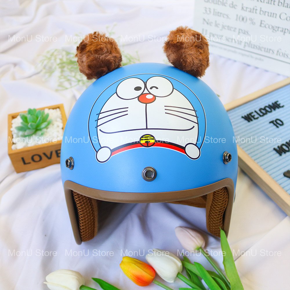 Mũ bảo hiểm DORAEMON DOREMON có tai người lớn dễ thương cute MON0081