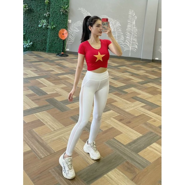 Aó croptop nữ, áo tập yoga, gym, aerobic thể thao Bin Sports A126