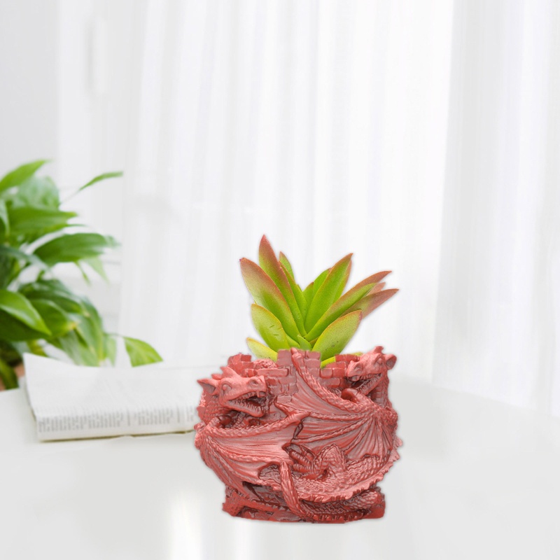 Khuôn Silicone Làm Chậu Hoa Hình Rồng Độc Đáo