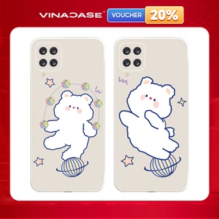 Ốp lưng Vina Case Samsung A10/A10S/A30S/A51/A02S/ ....Silicone TPU dẻo viền vuông bảo vệ camera hình Gấu Trắng