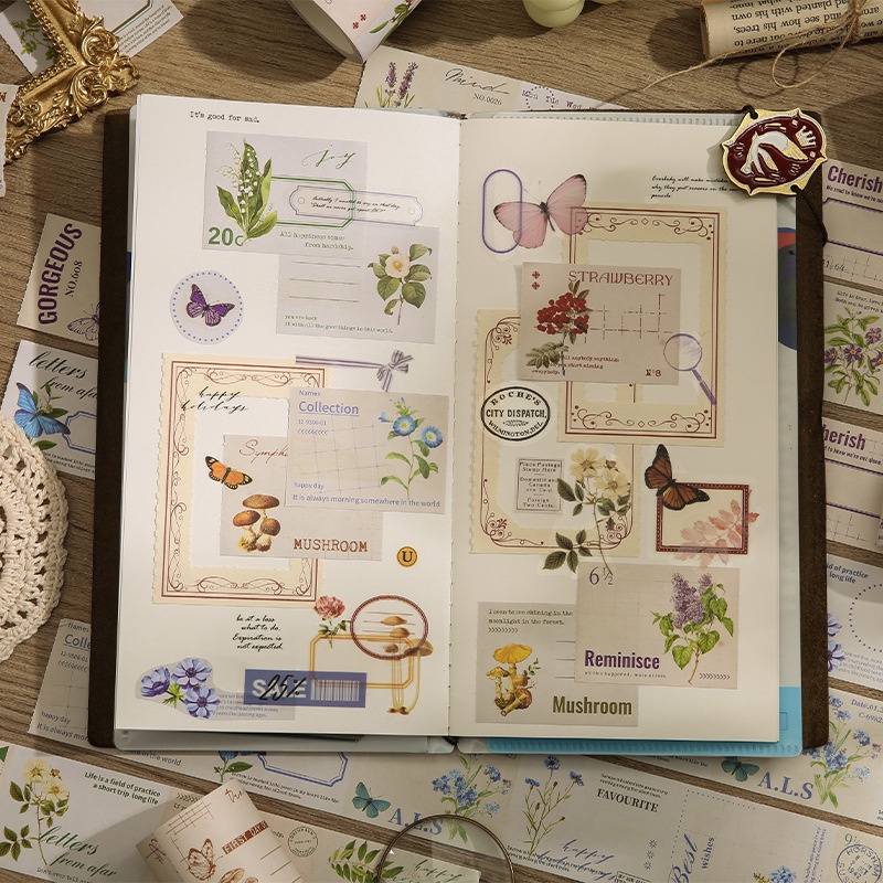 1 Cuộn Băng Keo Trang Trí Phong Cách Retro Cho Sổ Lưu Niệm