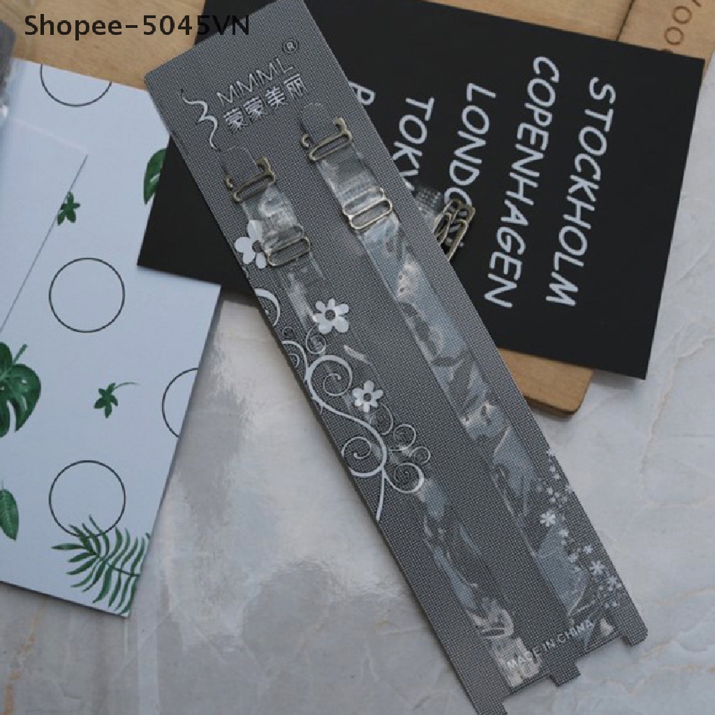 Dây Áo Ngực Silicon Co Giãn Trong Suốt Có Khóa Kim Loại Điều Chỉnh Được