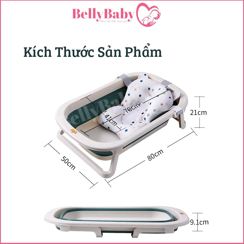 [SIZE TO] Chậu Tắm Gấp Gọn Belly Baby Thông Minh Cho Bé