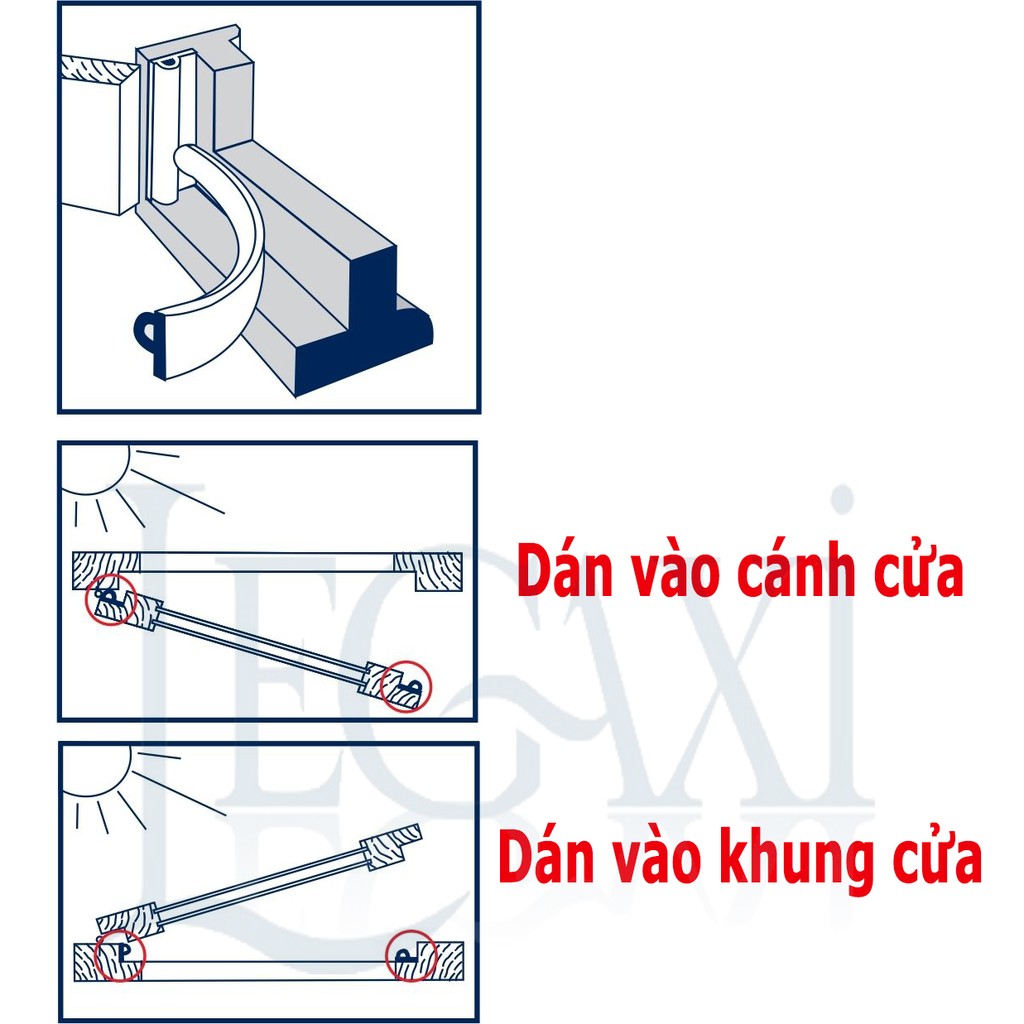 Ron Dán Lấp Kín Khe Hở Cửa Sổ Cửa Đi dày 6mm