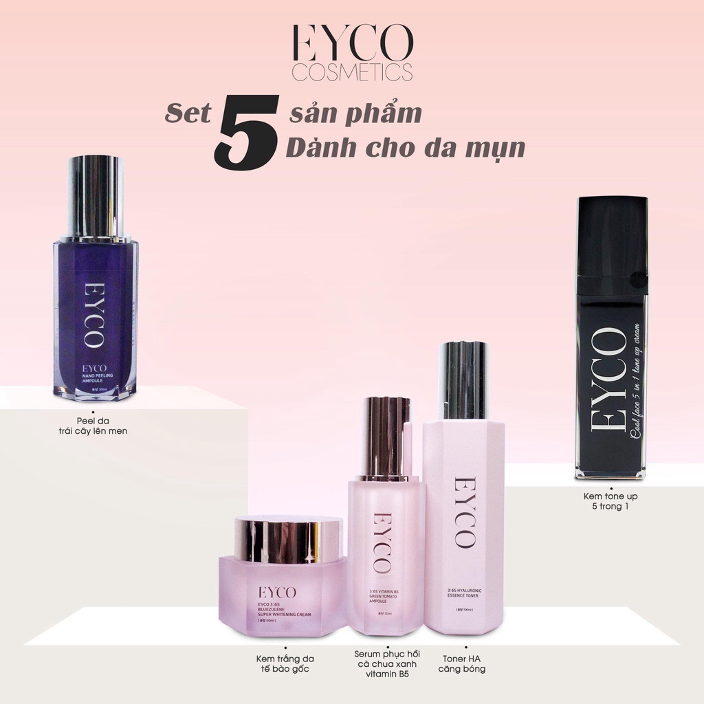 Combo 5 Sản Phẩm Danh Cho Da Mụn EYCO