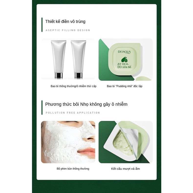 [Hàng mới về] Mặt Nạ Bùn Dưỡng Ẩm Kiểm Soát Dầu Chiết Xuất Bơ Bioaqua 7.5G | BigBuy360 - bigbuy360.vn