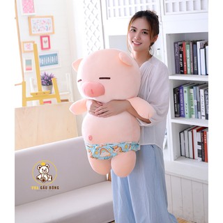 Gấu Bông Lợn Mặc Quần Chíp Màu Hồng, 40-70cm, Hàng Chất Lượng, Siêu Mịn, Quà Tặng Heo Mặc Quần Lót Đáng Yêu.