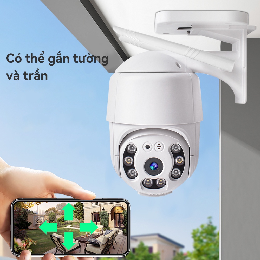 Camera V380 P2 PRO 5MP 1920P HD Wifi Không Dây Camera An Ninh IP Thông Minh Máy Ảnh Ngoài Trời Chống Thấm Đèn Treo Tường