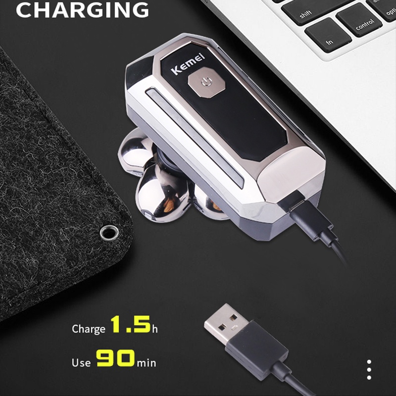Máy Cạo Râu / Lông Mũi / Tai / Mũi Đa Năng 5 Trong 1 Kemei