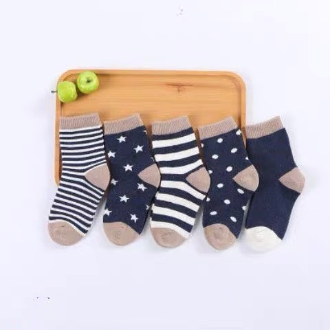 Set 5 Đôi Vớ Cotton Mềm Mại Cho Bé Sơ Sinh Từ 0-18 Tháng Tuổi