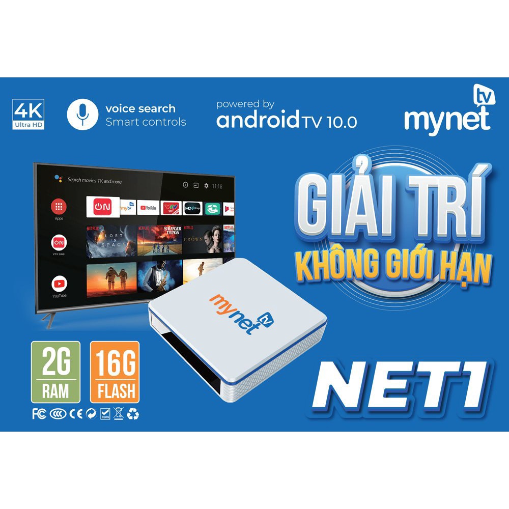 ANDROID BOX MYNET TV 2H – RAM 2G ROM 16G, ANDROID 10.0