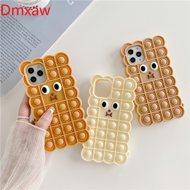 Ốp Điện Thoại Silicon Mềm Hình Bánh Quy 3d Cho Iphone 11 12 Pro Max X Xs Xr Se 6 7 8 Plus
