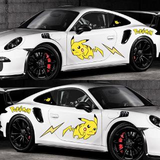 Miếng dán trang trí xe hơi hình pikachu hoạt hình đáng yêu