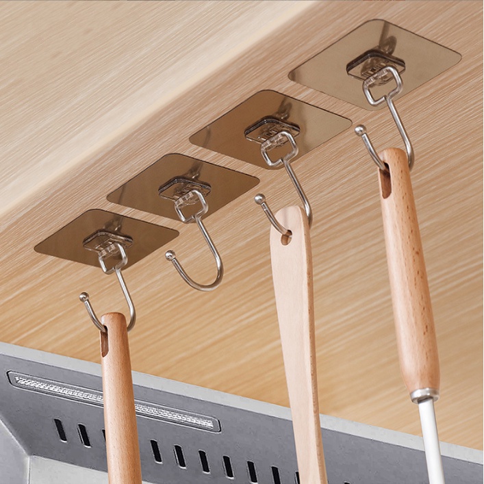 Móc dán tường INOX 304 siêu dính, chịu lực loại tốt, móc dán 1 chân