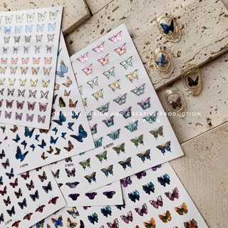 Sticker bướm phản quang trang trí nail / móng tay