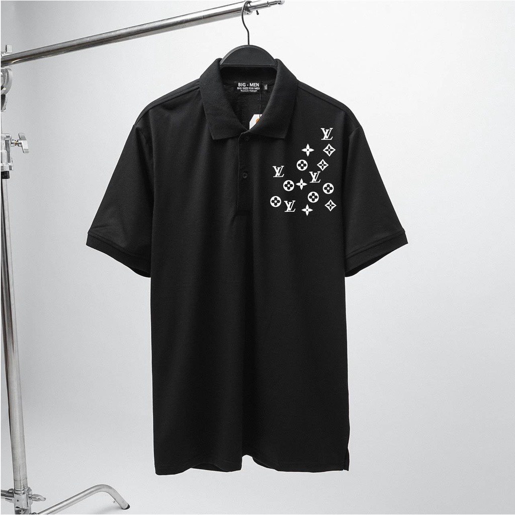 BIGSIZE - Áo thun polo thời trang nam bigsizemen form 80-130kg in Logo L V