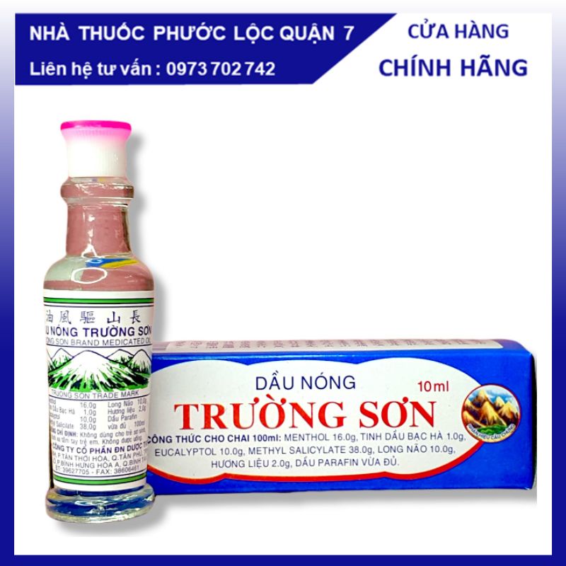 Dầu nóng Trường Sơn / Dầu gió trắng nắp hồng