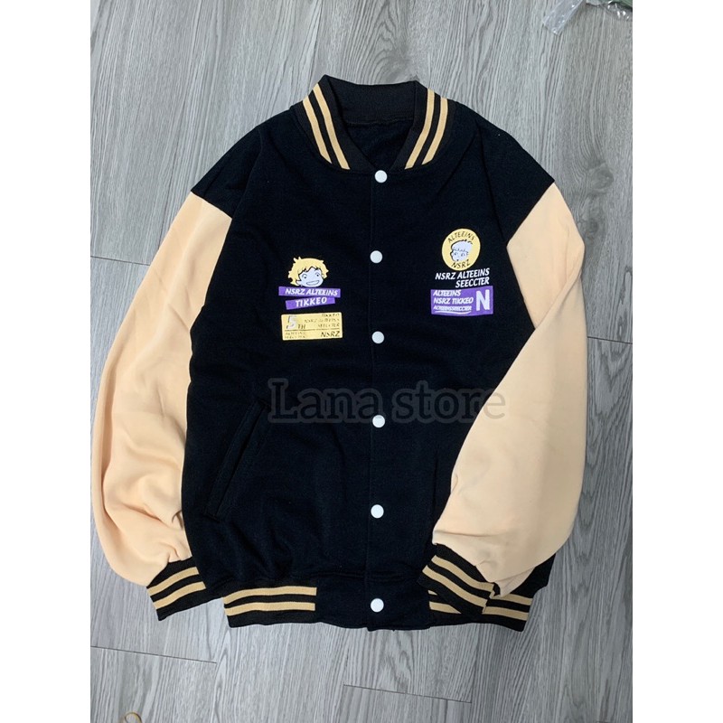 [Ảnh Thật] Áo Bomber Nỉ Tikkeo Chất Nỉ Mịn Đẹp Form rộng Unisex Nam Nữ Couple | BigBuy360 - bigbuy360.vn