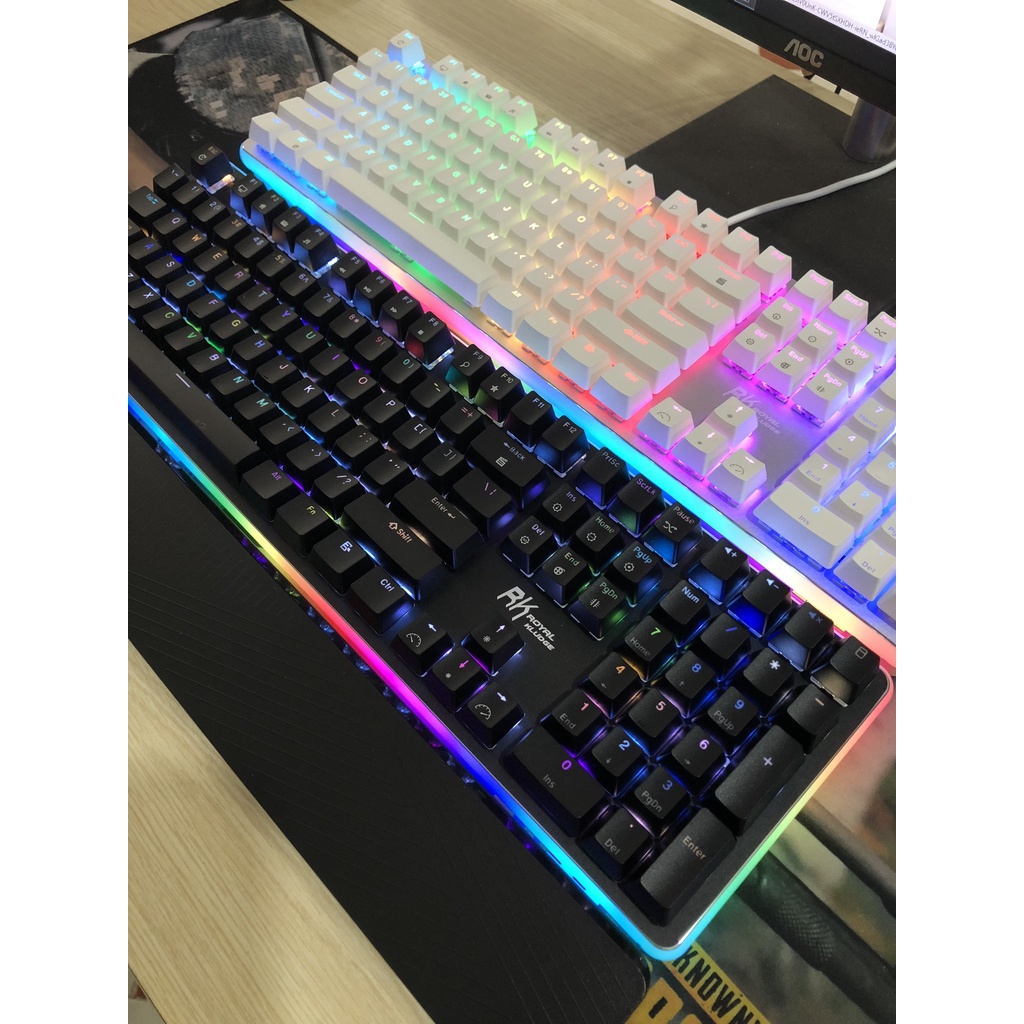 Bàn phím cơ Royal Kludge RK918 Led RGB có kê tay gấp gọn