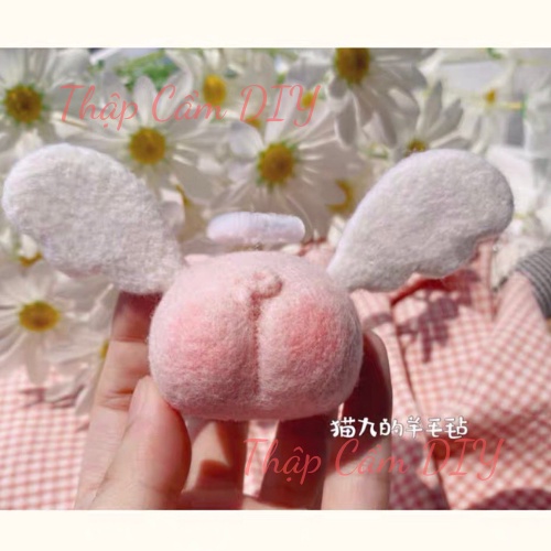 Len Chọc Handmade, Bộ Kit Len Chọc Thiên Thần Heo
